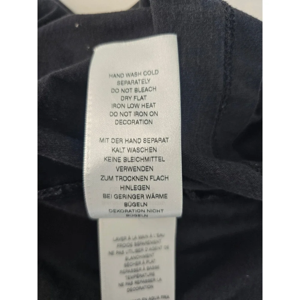 Streetwear True Religion Column Foil Tee Mens Large Black Silver Graphic T-Shirt
